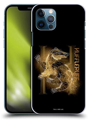 Head Case Designs Officially Licensed Harry Potter Hufflepuff Deathly Hallows XVIII Hard Back Case Compatible With Apple iPhone 12 / iPhone 12 Pro