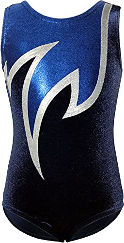 GymStern Mädchen Gymnastikanzug JAVA SPEZIAL – KURZARM Turnanzug aus Samt & Glitzerlycra mit Rundhalsausschnitt – Made in Germany