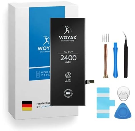 Woyax Wunderbatterie® Akku für iPhone 7 | 2400mAh ohne Werkzeug ohne Dichtung