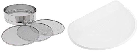 DE BUYER -4605.21 -tamis inox 4 mailles interchangeables 21 & 4858.00N -raclette coupe pate ronde polyethylene