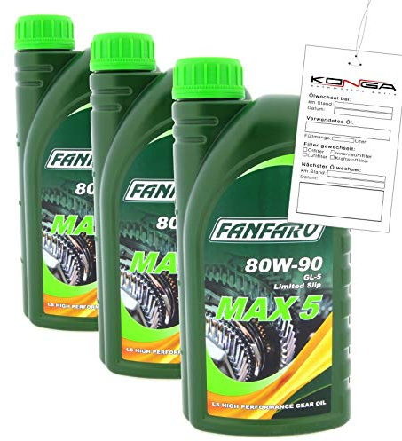3 Liter FANFARO MAX 5 80W-90 GL-5 LS GL5 LS Getriebeöl MT1 AGMA 252.04
