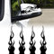 TOMALL 4 Stück 15 cm Reflektierende Aufkleber Auto Vinyl Racing Racing Flamme Streifen Aufkleber Golfwagen ATV Motorrad Fahrrad Skateboard Laptop DIY Dekoration (Schwarz)