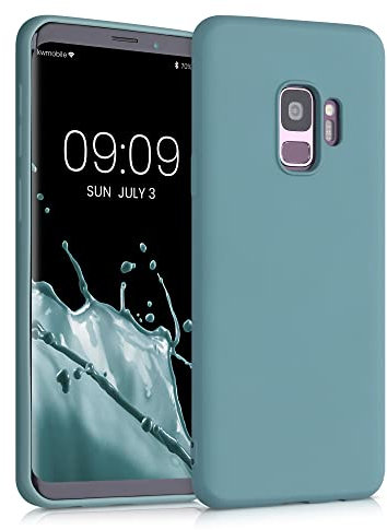 kwmobile Hülle kompatibel mit Samsung Galaxy S9 Hülle - gummierte TPU Silikon Handyhülle - Schutzhülle für kabelloses Laden - Case in Arctic Night