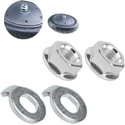 MotuTech 2 Nuts + 2 Front Wheel Motor Washer for Xiaomi M365 / Pro/Pro 2 / Ninebot G30 Replacement Parts