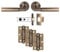 Belas - Ultimate Door Pack - Antique Brass - Including a Pair of Designer Handles, 3X Hinges and a 3 CE Latch -