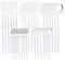Coutellerie 30 pièces Acier inoxydable Couverts de table Couteaux Fourchettes Cuillères Service pour 5 personnes (Blanc/Argent)