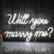 Wanxing Willst du mich heiraten Leuchtreklame Marry Me Schild Weißes LED-Hochzeitsschild Neonhochzeitsschild Neonbuchstaben für Vorschlagsdekorationen, Hochzeitsfeier