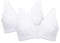 Eden House Ladies Pack of Two Lace Front Fastening Magic Bras White 16