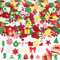 Glitzernde Weihnachtssticker, JULBEAR 300 Stück Selbstklebende Moosgummi Weihnachtsaufkleber Deko Weihnachten Schaumstoff Sticker DIY Filz Weihnachten Aufkleber für Party Basteln Dekoration