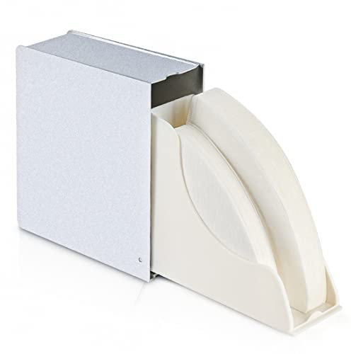 Kaffeefilterhalter für größe 4 3 2 1 Cone & V60 Kaffeefilter, mattiertes Silber, zum Übergießen des Kaffeefiltertütenhalter, Aufbewahrung für Theke