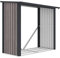 Vente-unique-Abri bûches métal en acier galvanisé effet bois 1,98 m3-2 stères - L182 x P89 x H156cm - BIRWOOD