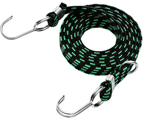 misppro Sangle élastique pour bagages avec crochet pour camionnette élastique – Vert 3 m