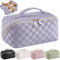 Bestash Borsa Cosmetica da Viaggio Beauty Case Da Viaggio Donna Impermeabile Portatile,Beauty Case Donna Di Grande Capacità Con Scomparti (Viola Chiaro)