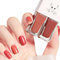 Coral Glitter Nail Polish, 2 in 1 Quick Dry & Long Lasting Nail Varnish Water Based Breathable Natural Nail Polish No Need Baking Pearl Nail Polish Nail Paint for DIY Nail Art