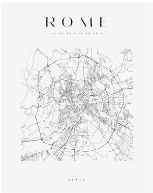 GP TONER Bilder Poster Rom Poster Geometrische Stil Wanddekoration Moderne Wandkunst Poster Design DIN A4 21x29,7 cm ohne Rahmen