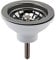 Balterley Kitchen Sink Waste Kit with Basket Strainer, 1 1/2 inch Sink Waste Pipe, Stainless Steel Basket Strainer, 90mm Standard Fittings - 63 x 115 x 115mm (Brushed Pewter)