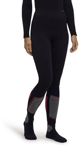 FALKE Damen Baselayer-Hose Warm Long W Ti Funktionsmaterial schnelltrocknend 1 Stück, Schwarz Black 3000, L