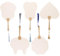 SEWACC 5pcs Paddle Fans Plain Paper Fans Xuan Paper Handheld Fan Blank Round Paddle Wedding Fans Portable Wall Fans Japanese Cattail Paper Paddle Fan for Wedding A