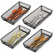 Elsjoy 4 Pack Metal Drawer Organizer, 12 Inch Mesh Flatware Organizers Kitchen Utensil Desk Drawer Organizers, Silverware Drawer Organizer Cutlery Tray for Spoon, Knife, Fork