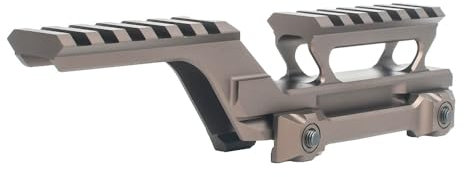 QIRUIMY Taktische Gruppe Typ Halterung Red Dot Riser Mount Scope Base 20mm Picatinny Rail Riser Scope Mount Optic Holographic Sight Halterung für Nachtsicht T1 T2 Optic Scope Sight (Braun)