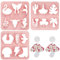 GORGECRAFT 3 Stil Blumen Gras Und Tier Ausstechformen Aus Polymer Ton Rosa Blatt Ausstechformen Aus Kunststoff Schmetterling Werkzeuge Zur Schmuckherstellung Ton Ohrringhaken Bildhauerwerkzeug Set