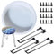 Attuslla 12 Inch Large Round Epoxy Casting Molds with 3 PCS Hairpin Legs for Table, Tray, Clock, Resin Art, Home Decor