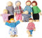 BEAHING Holzfamilienpuppen von 8 Menschen, Puppenhaus -Persönlichkeiten Set Holzfamilie Doll Spielzeug Puppenhaus Accessoires für Kinder Kinder