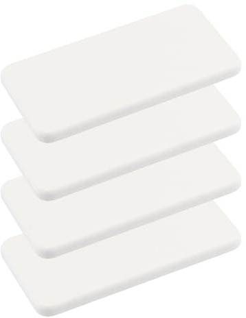 YILANJIN Untersetzer, 4 Stück 16 x 8 cm Wasserabsorbierenden Diatomit-Untersetzer für Küche, Weiß Saugfähige Untersetzers für Getränke, Saugfähiges Steintablett für Tassen, Kosmetische, Handseife