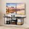 UOMIO Floating TV Stand with Open Shelves Modern Black TV Cabinet 120CM Wall-Mounted Entertainment Console Center for Living Room Sturdy Multi-Compartment Media Console Unit