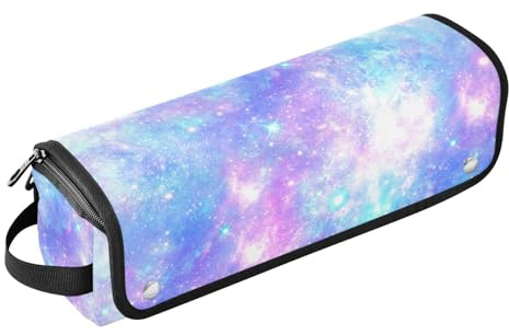 FRODOTGV 2-in-1-Haar-Werkzeug-Organizer, große Haarglätter, Reise-Zubehör für Glätteisen, heiße Werkzeuge und Haarpflege-Zubehör, pfirsichblau, magischer Galaxie-Stern, Pfirsichblauer magischer