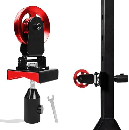 Kabelzugrolle Seilrolle für Power Cage Squat Rack Fitness, Alu-Umlenkrolle 90mm Schnelle Installation, Power Rack Seilrollen Zubehör für Kabelmaschine Gym Fitnessgeräte, DIY Drahtseilrolle Ersatzteil