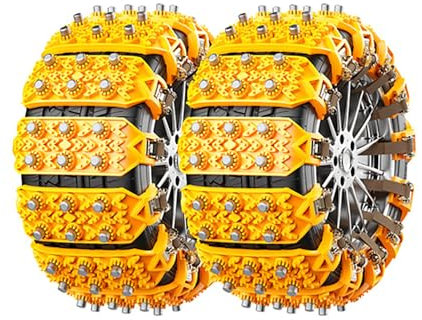 Auto Schneeketten für Toyota Yaris 10 Series 200 Series, rutschfeste Auto Schneereifenketten Verstellbare Auto Reifen Ketten für Reifenbreite 165-265mm(6,5-10,43),D 16Pcs