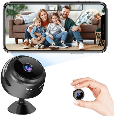 RANBENKY Mini Hidden Camera Wireless Small Camera Full HD 1080P Night Vision Motion Detection Security Camera Nanny Surveillance Cam Covert Cameras with App for Home Indoor A3
