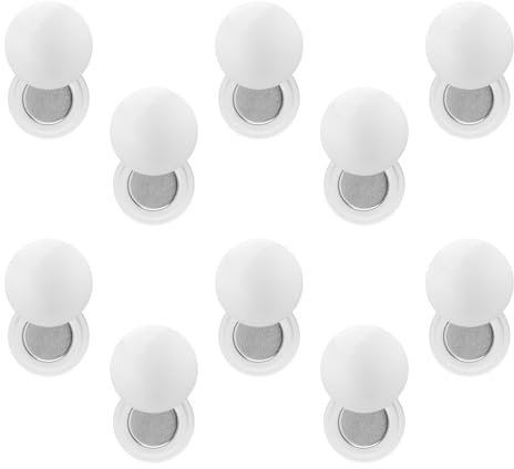 UFURMATE 10Pcs Magnetic Race Bib Clips Marathon Race Number Holder Running Bib Magnets Buckles Fixing System Safety Lock Fasteners for Securing Running and Cycling Numbers (White)