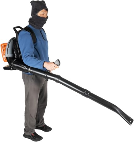 Garten-Laubbläser Luftgekühlter Benzin-Rucksack-Laubbläser mit leistungsstarkem 2-Takt-Motor und großem 63ccm-Rucksack-Laubbläser Laubbläser