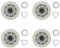 SQING 279640 4 pezzi Puleggia folle dell'asciugatrice Parte di ricambio compatibile con l'asciugatrice 697692, AP3094197, W10468057