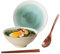 Ceraozmus Ramen Bowl Ceramic - 1200ml - 20 cm - with Spoon and Chopsticks for Ramen Soup Pho Udon Asian Noodles, Large Noodle Bowls (White Glaze)