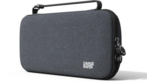 Savage Raven by Skull & Co. Every Day Slim Carrying Case for Nintendo Switch 2: Portable Hard Shell Protective Travel Case, Gaming Case, Console Protection Case, Accessories, Storage, Denim