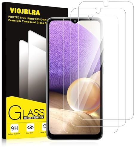 Viojrlra Verre Trempé [3 Pièces] Pour Samsung Galaxy A32 5G, Dureté 9H Film Protection écran, Ultra Résistant Vitre Protecteur, Clarté HD, sans Bulles, Anti-Rayures