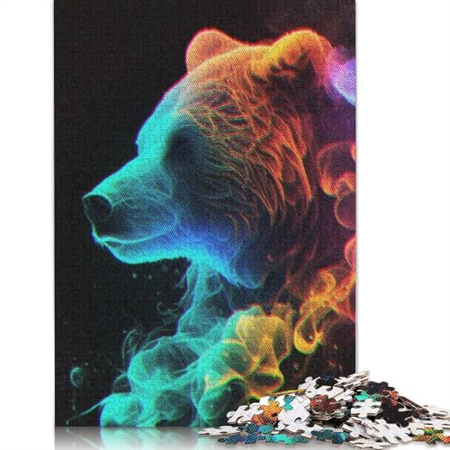 Neon-Bier-Puzzle, schwierige Herausforderung, 100% recycelter Karton, Puzzle für Kinder und Erwachsene ab 12 Jahren, 1000 Teile (26 x 38 cm)