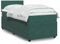 Utiny Boxspringbett mit Matratze Dunkelgrün 80x200 cm Samt Schlichtes Design