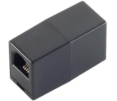 1aTTack.de 1x - RJ45 Kupplung Adapter Western-Buchse 8/8 auf Western-Buchse 8/8 1:1 Belegung Vergoldete Kontakte Unverschirmt Für Telefon Netzwerk DSL