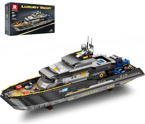 Reobrix 66103 Luxus-Yacht Modellbausatz, 4421 Teile. Sammelstück für Erwachsene und Jugendliche ab 14 Jahren. Perfekt als Deko oder Geschenk.