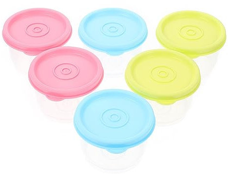IWOWHERO 6stücke Multifunktionale Aufbewahrungsbox Nahrung Obst und Gemüse Frischhaltebox mit Kompaktem Design Geeignet für Kühlschrank und Vorratsschrank Zufällige Farbe