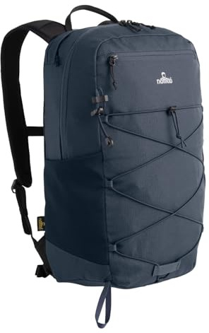 NOMAD® Montagon 22 Rucksack | 22 L Tagesrucksack | Dunkles Marineblau | Kompatibel mit Wasserbeuteln | 15,6-Zoll-Laptoptasche | Leicht | Gepolsterte Rückseite | 100% recyceltes Polyester