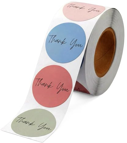 Thank You Sticker, 500 Stück Runde Aufkleber Danke (2,54 Cm Durchmesser), Danke Aufkleber Für Geschenktüten Deko Verpackung