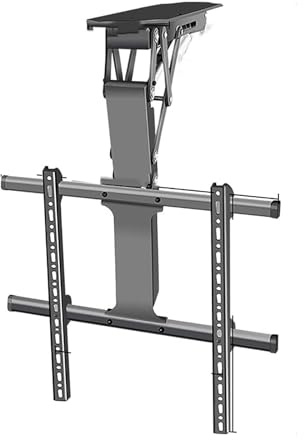CAFIEDR Supporto TV Elettrico, Sollevamento TV A Scomparsa, Supporto TV Retrattile da Soffitto, Regola Automaticamente L'Angolo di Ribaltamento E L'Altezza di Sollevamento, Ribaltamen.