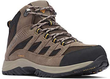 Columbia Crestwood Mid WP wasserdichte Wanderstiefel für Herren, Braun (Cordovan x Squash), 45 EU