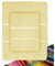 Tex family Set Asciugamani Spugna Tela Aida da ricamare Punto Croce 1+1 Viso E OSPITE con Filato in Omaggio - Giallo