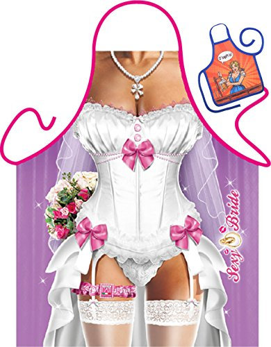Art & Detail Shirt Braut - Lustige Fun Schürze zur Party und Mini für die Flasche